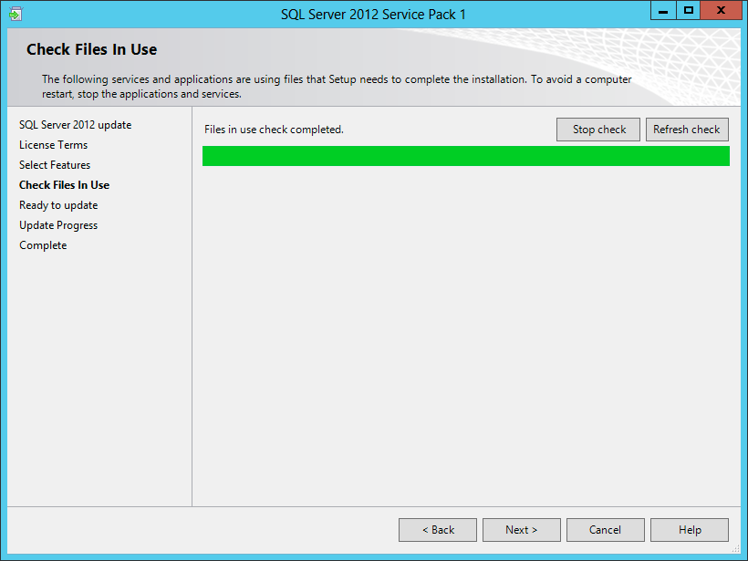 Check Files In Use comes up clean